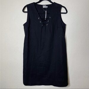 NWT ASOS Black Sleeveless Lace Up Mini Dress